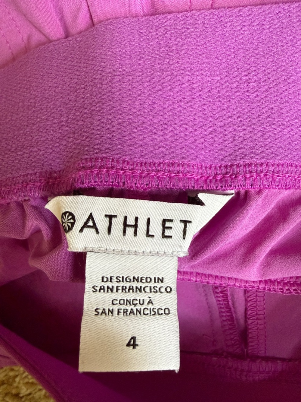 Athleta Brooklyn Heights Vienna Slim Pants Jazzy Purple High Rise Trouser Size 4 - Picture 3 of 15